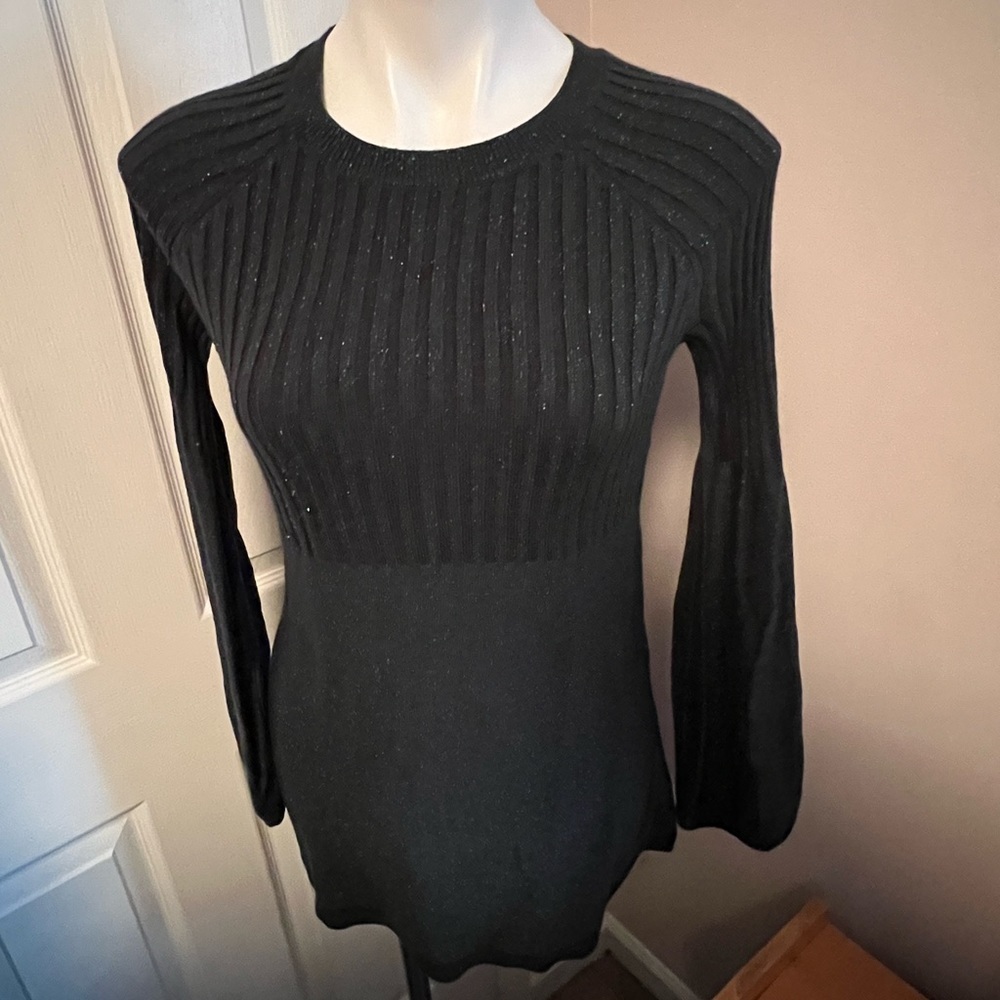 Apt 9 Like New Sparkly Green Ribbed Sweater